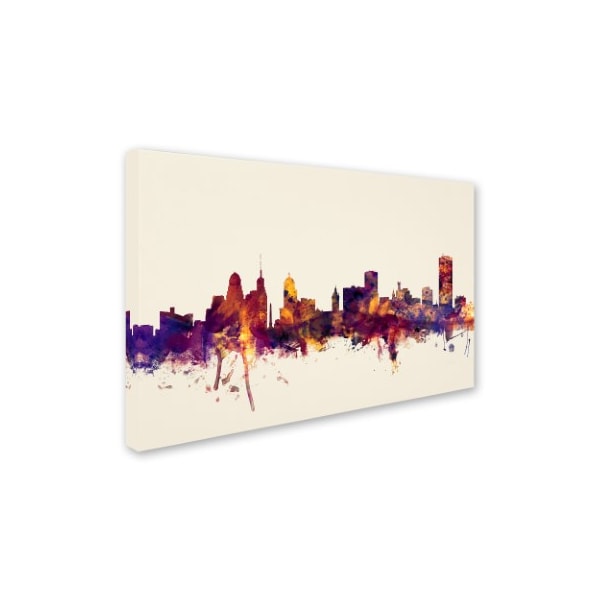 Michael Tompsett 'Buffalo New York Skyline' Canvas Art,12x19